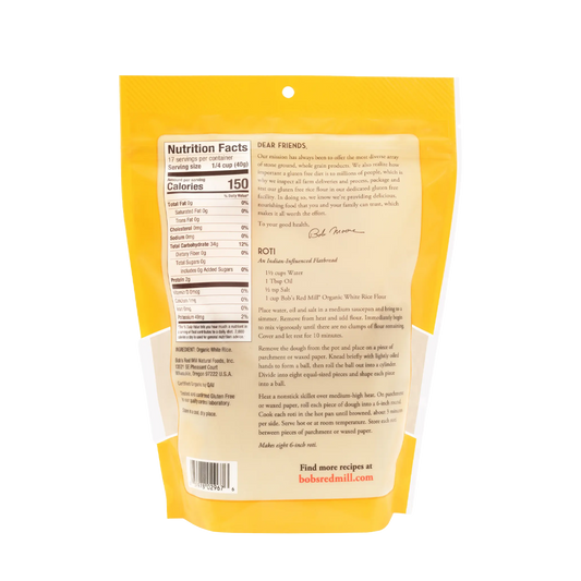 Bob's Red Mill Organic Stone Ground White Rice Flour 680g