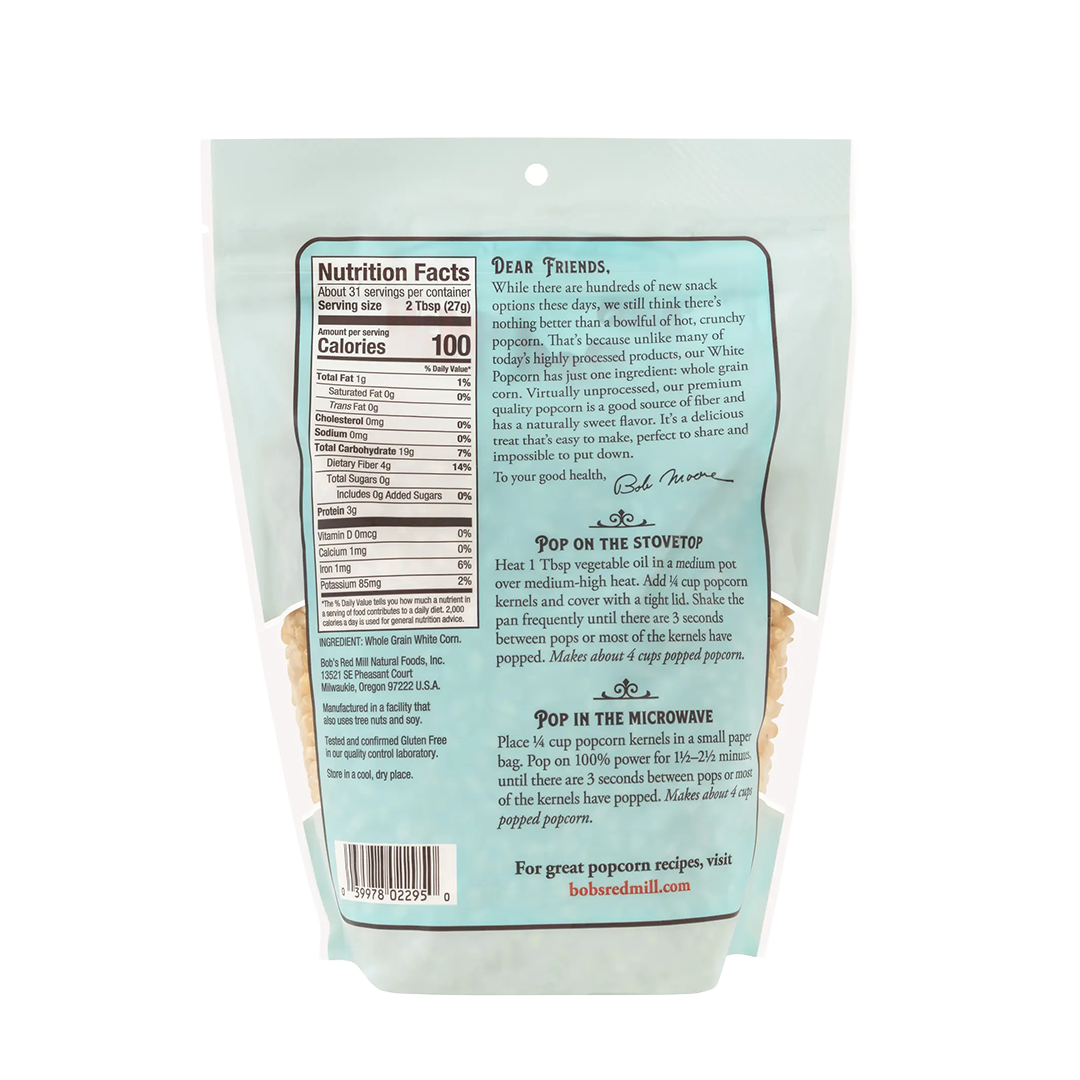 Bob's Red Mill White Popcorn 850g