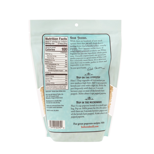 Bob's Red Mill White Popcorn 850g