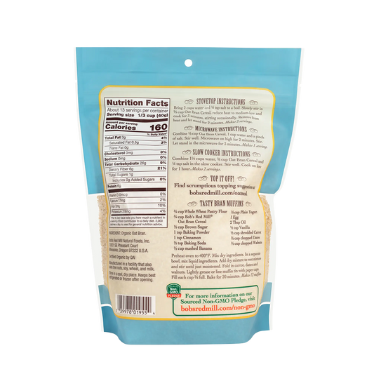 Bob's Red Mill Organic Oat Bran 510g