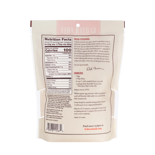 Bob's Red Mill Gluten Free Chocolate Chip Cookie Mix 624g