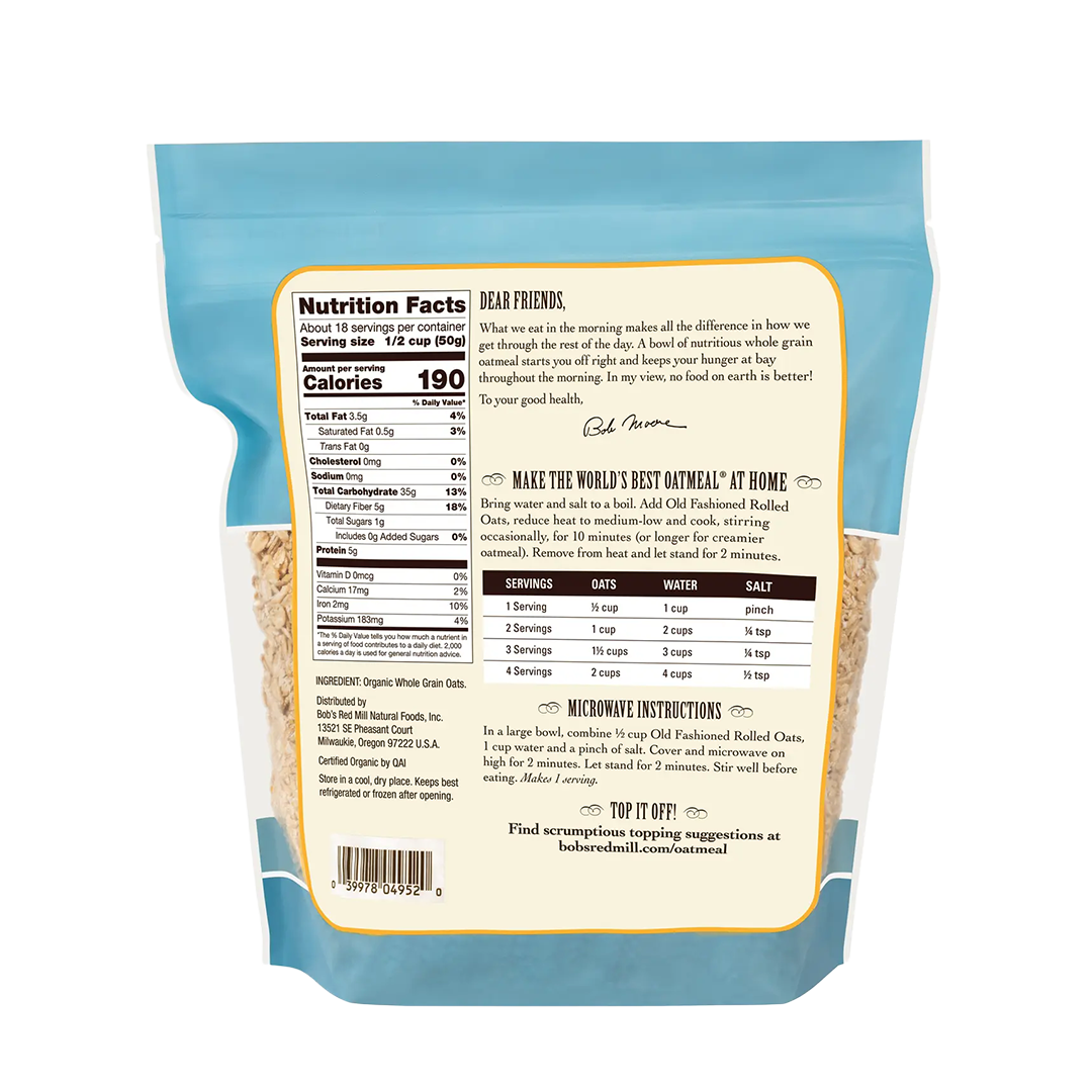 Bob's Red Mill Old Fashioned Rolled Oats 907g