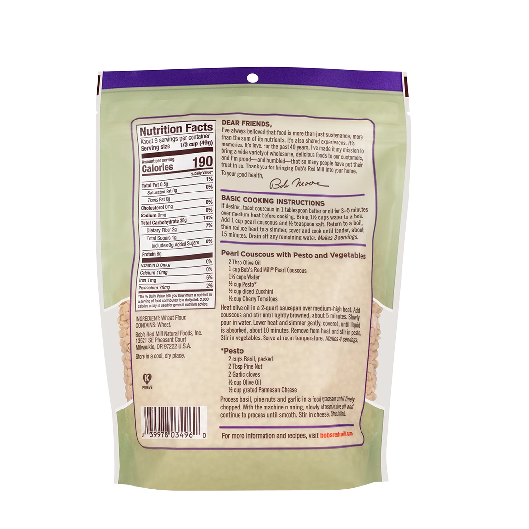 Bob's Red Mill Traditional Pearl Couscous 454g