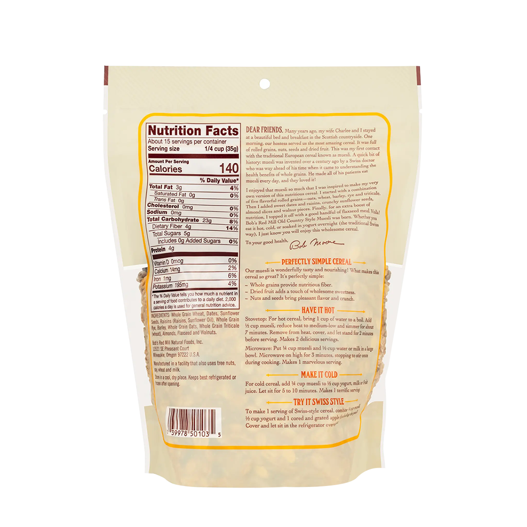Bob's Red Mill Old Country Style Muesli 510g