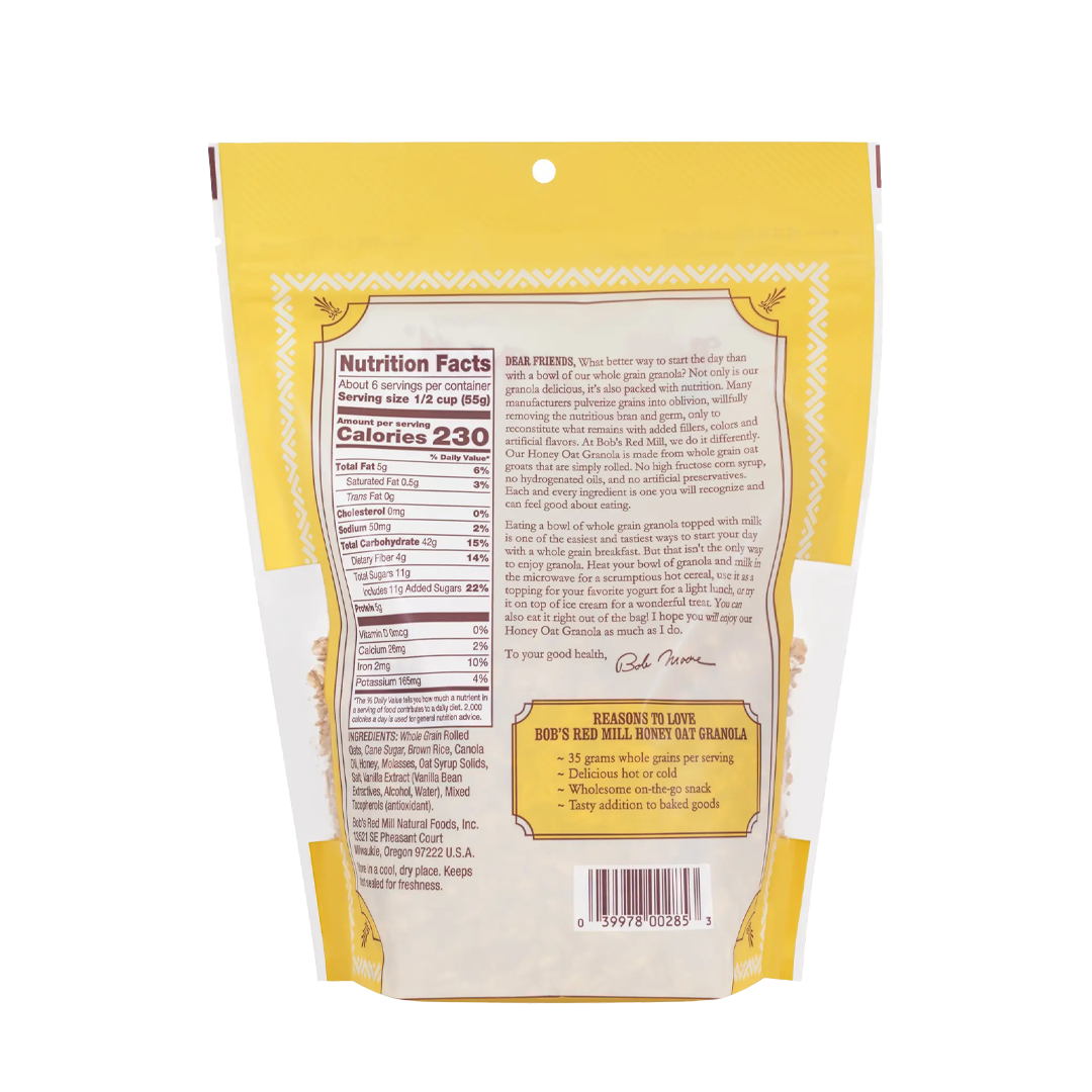 Bob's Red Mill Honey Oat Granola 340g