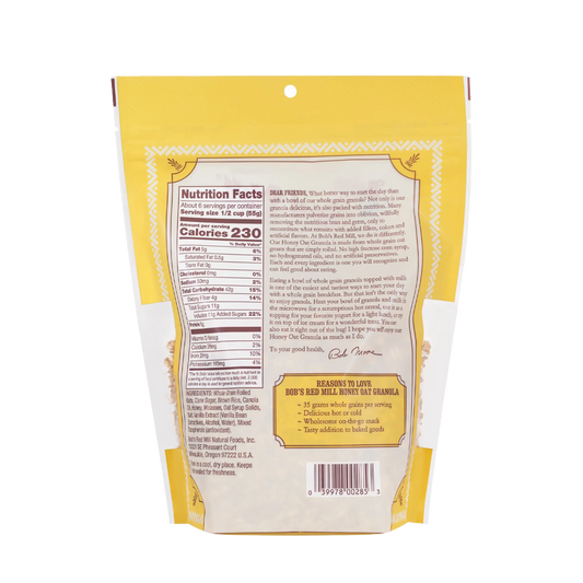 Bob's Red Mill Honey Oat Granola 340g