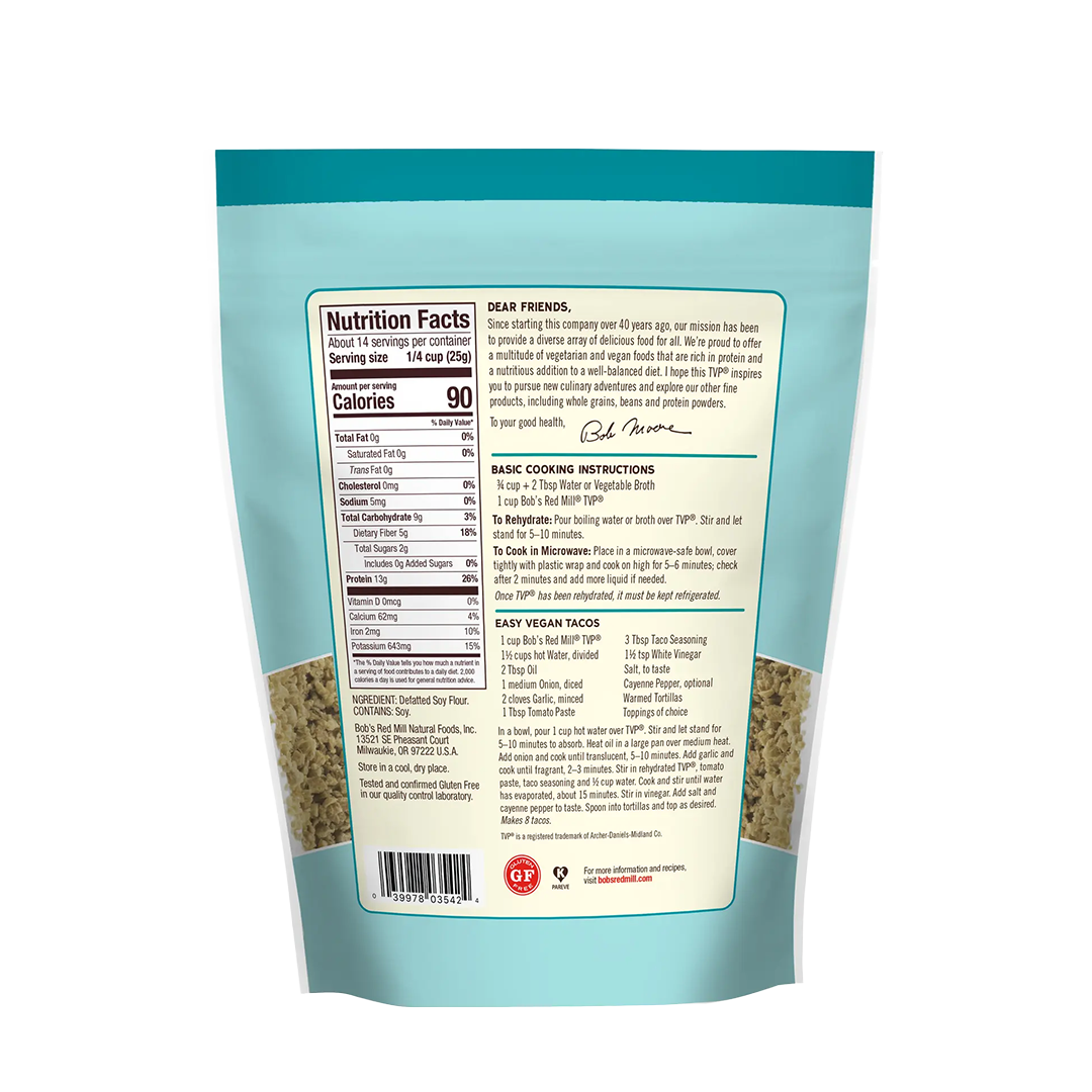 Bob's Red Mill TVP Textured Vegetable Protein 340g