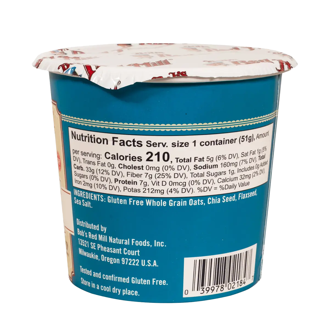 Bob's Red Mill Gluten Free Oatmeal Classic 51g