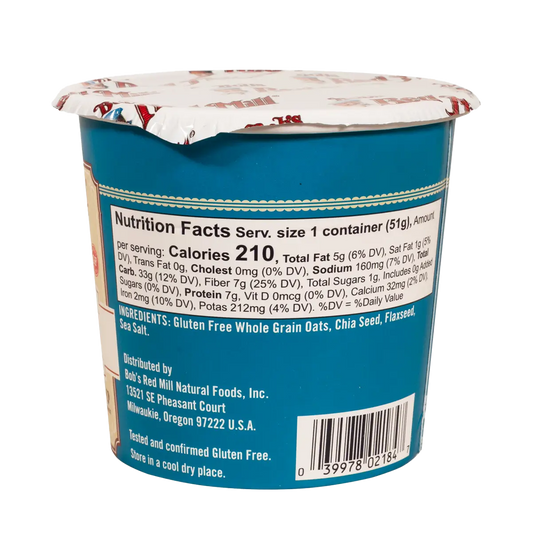 Bob's Red Mill Gluten Free Oatmeal Classic 51g
