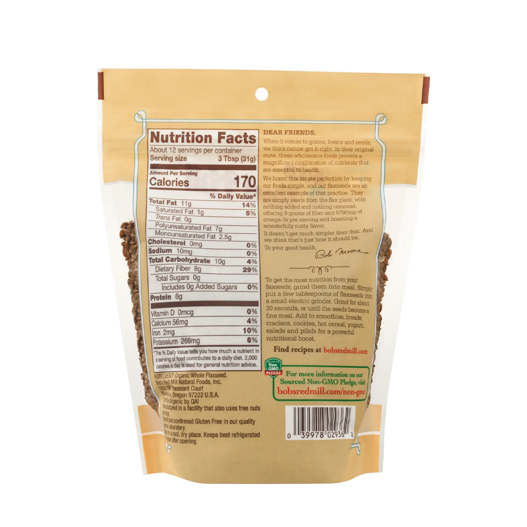 Bob's Red Mill Organic Whole Flaxseed 368g
