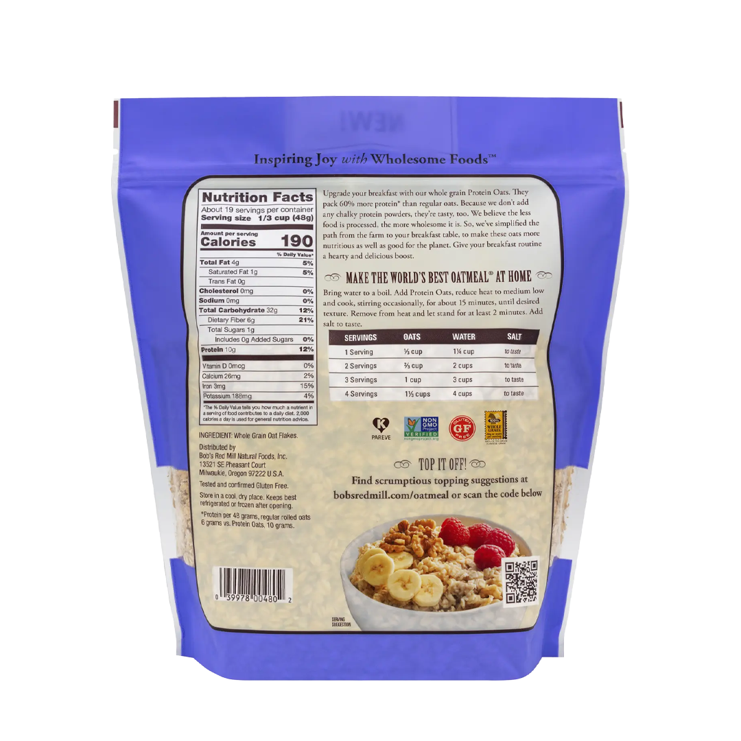 Bob's Red Mill Gluten Free Protein Oats 907g