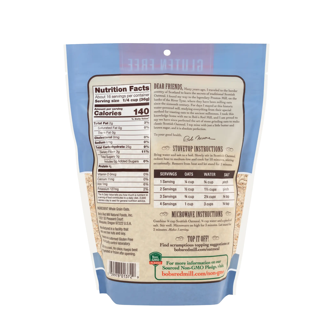 Bob's Red Mill Gluten Free Scottish Oatmeal 567g