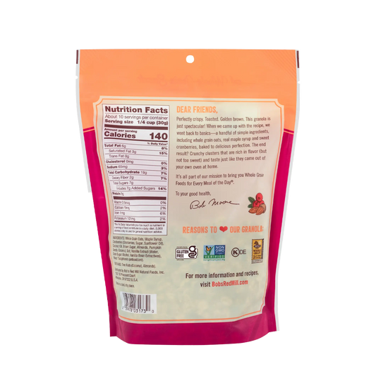Bob's Red Mill Granola Cranberry Almond 312g