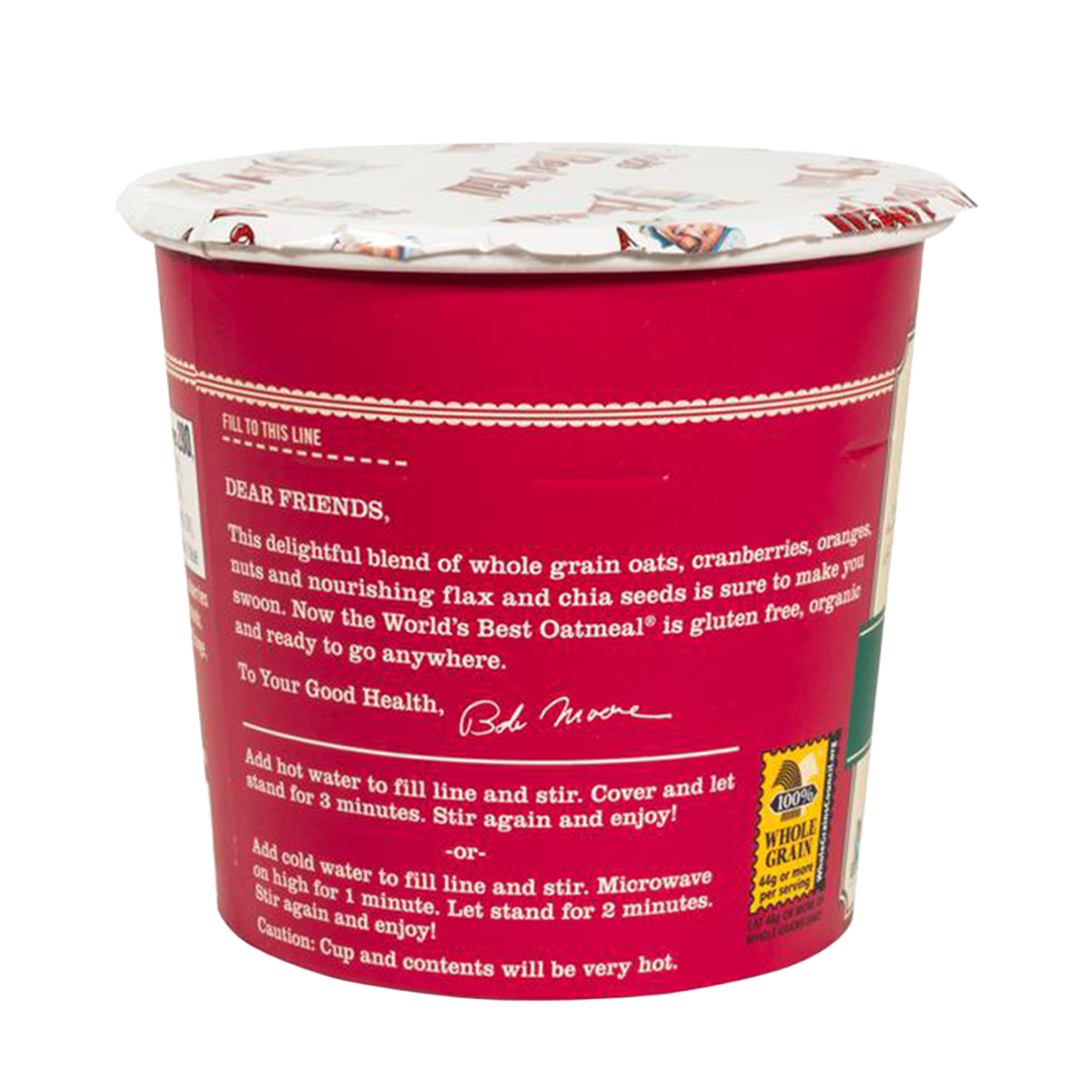 Bob's Red Mill Organic Oatmeal Cranberry Orange 70g