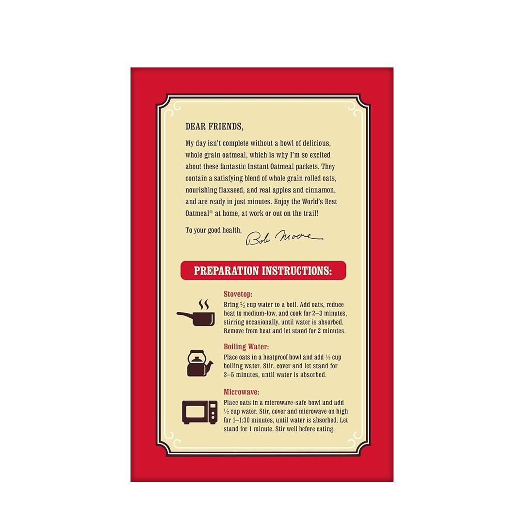 Bob's Red Mill Instant Oatmeal Apple Pieces & Cinnamon 280g