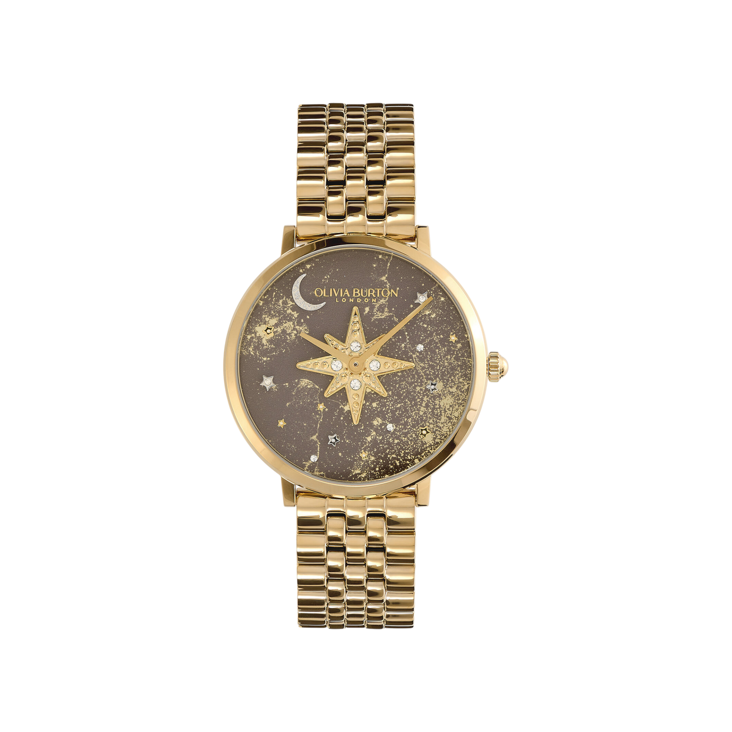 Olivia Burton Celestial 35mm Nova Slim Mushroom & Gold Bracelet Watch