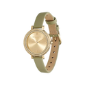 Olivia Burton Classic 30mm Vintage Bead Gold & Sage Green Leather Strap Watch