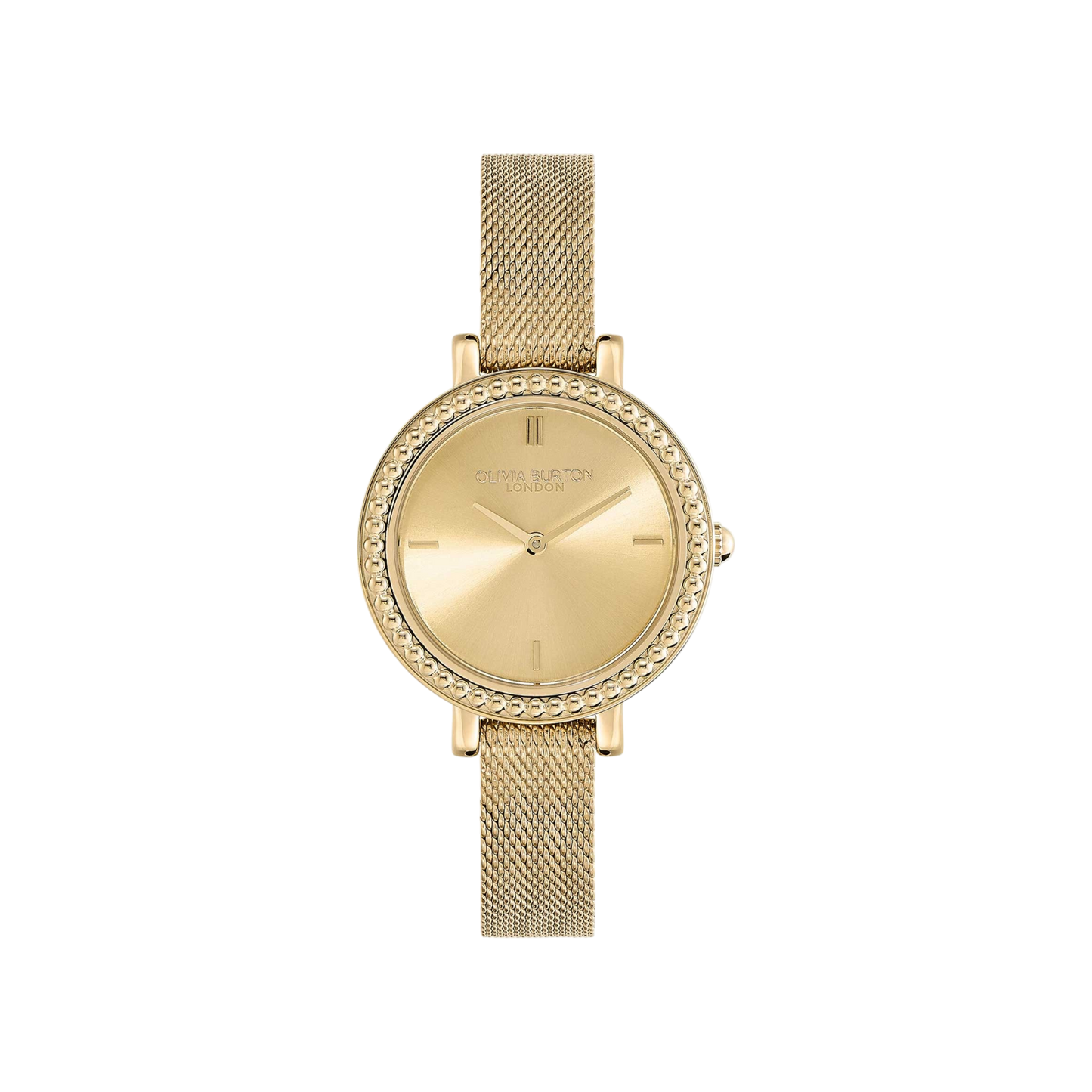 Olivia Burton Classic 30mm Vintage Bead Gold Mesh Watch