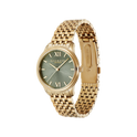 Olivia Burton Classic 32mm Swirl Sage Green & Gold Bracelet Watch