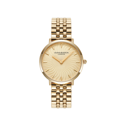 Olivia Burton Signature 35mm Radiant Sun Gold Bracelet Watch
