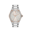 Olivia Burton Sports Luxe 33mm Hexa White & Silver Bracelet Watch