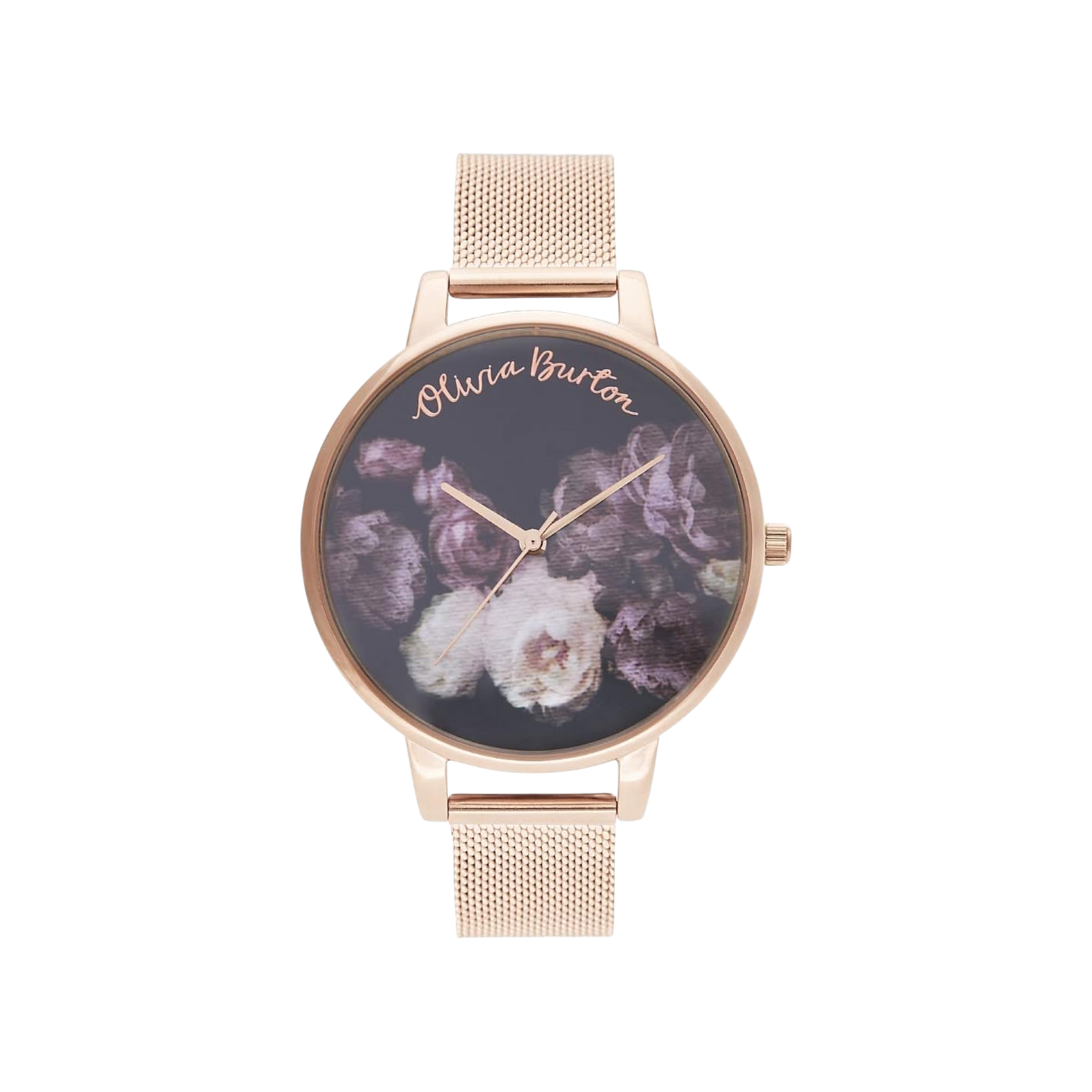 Olivia Burton Fine Art 38mm Rose Gold Mesh Watch