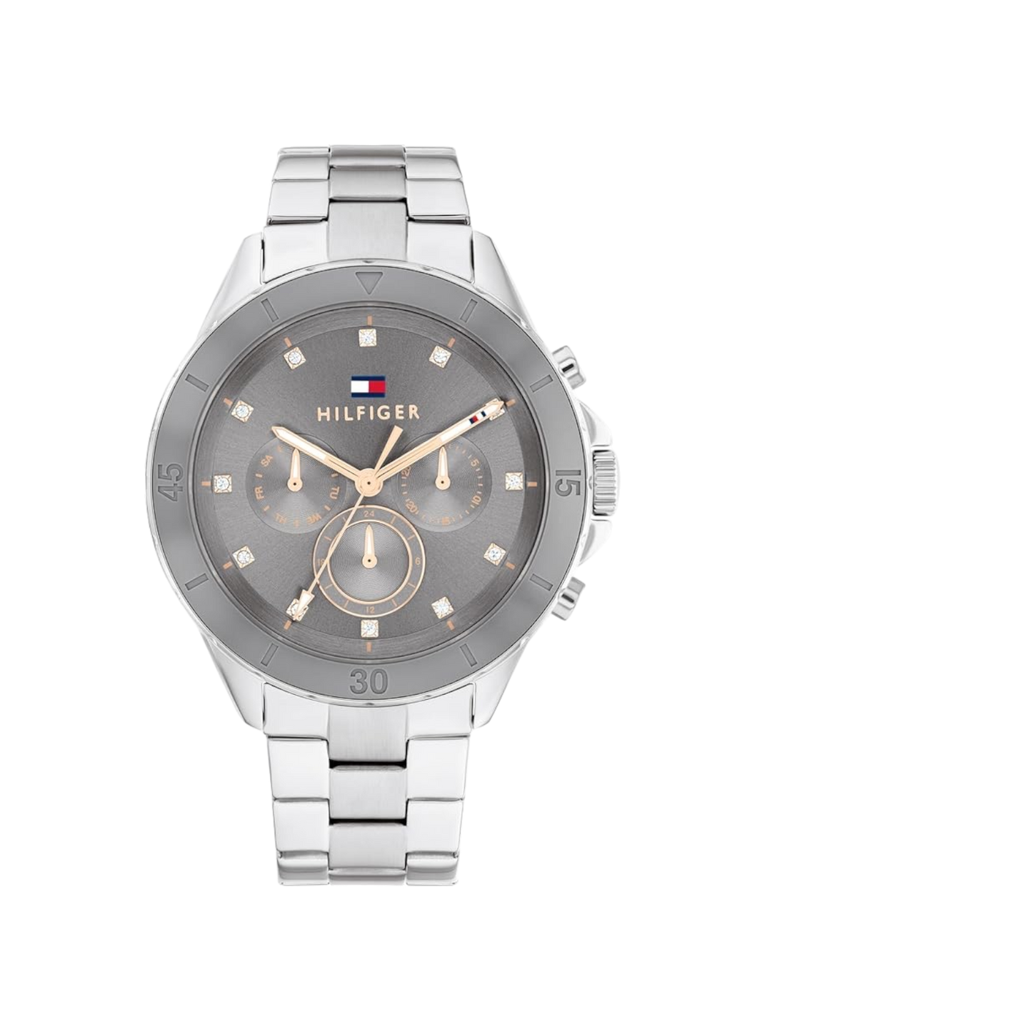 Tommy Hilfiger Mellie Women's Grey & Silver Steel Bracelet Strap Watch 40mm