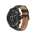 Tommy Hilfiger Jax Men's All Black Leather Strap Watch 48mm