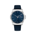 Tommy Hilfiger Norris Men's Navy Leather Strap Watch 42mm