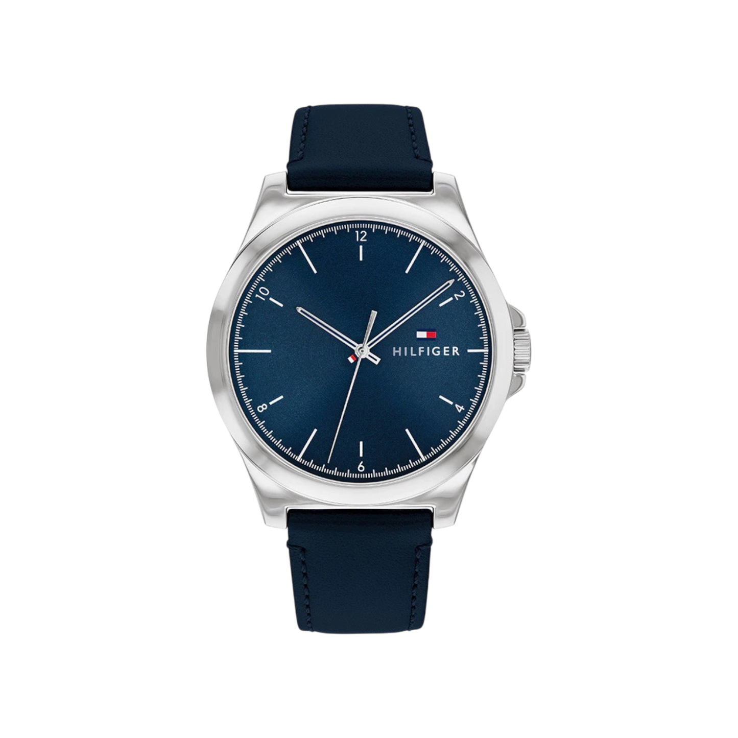 Tommy Hilfiger Norris Men's Navy Leather Strap Watch 42mm