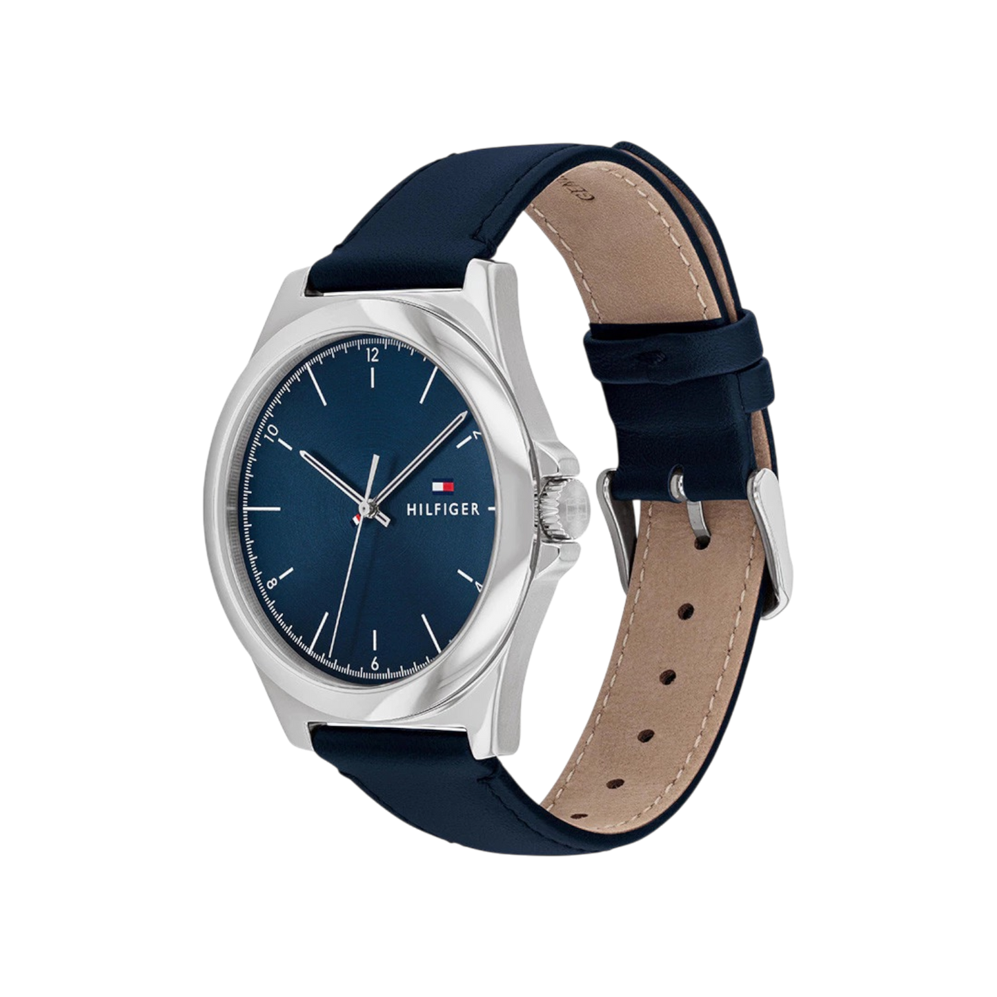 Tommy Hilfiger Norris Men's Navy Leather Strap Watch 42mm