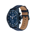 Tommy Hilfiger Jax Men's Navy Leather Strap Watch 48mm