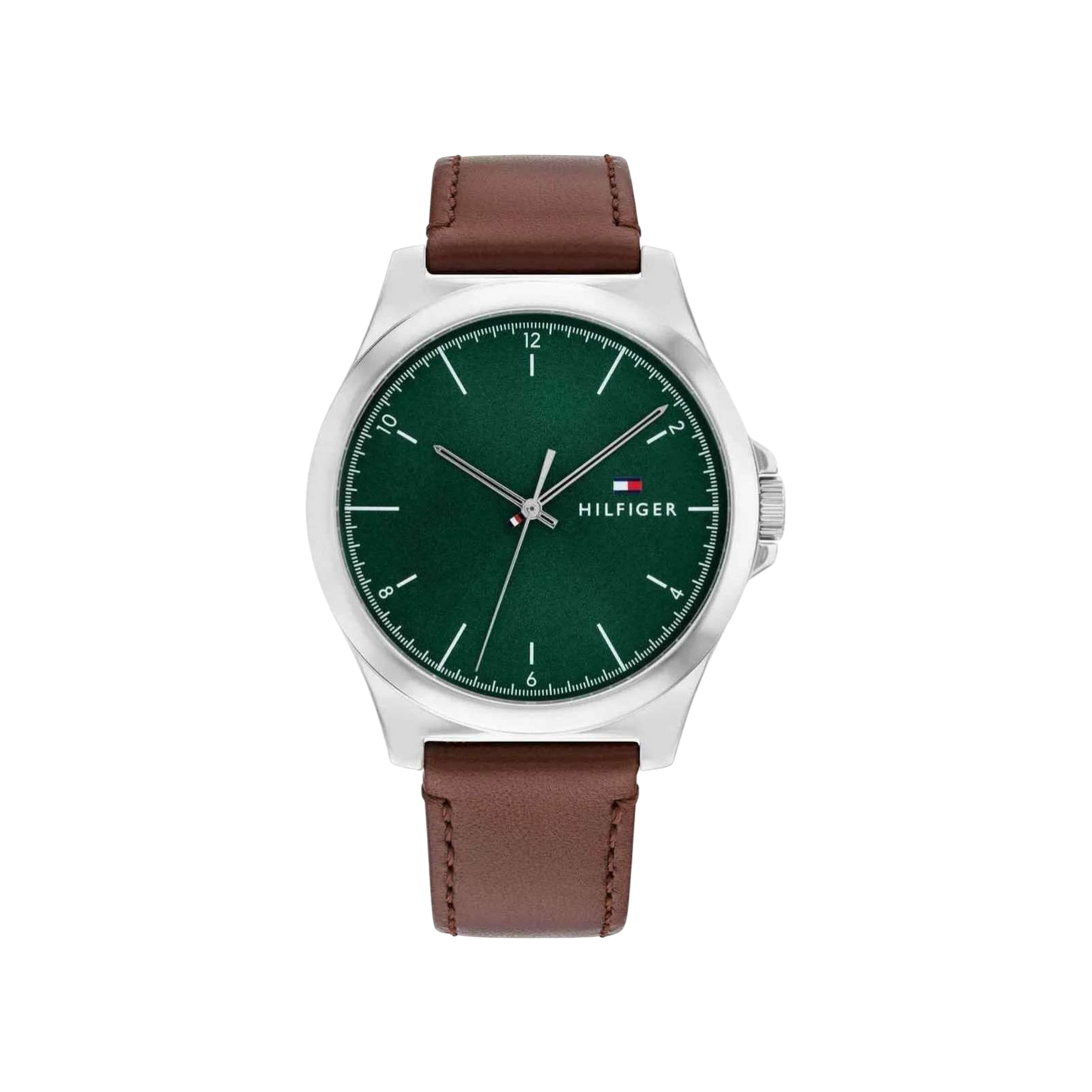 Tommy Hilfiger Norris Men's Green with Stainless Steel Case & Leather Strap Quartz Watch 43mm