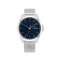 Tommy Hilfiger Norris Men's Blue & Silver Stainless Steel Mesh Bracelet Strap Watch 42mm