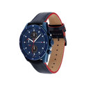 Tommy Hilfiger Parker Men's Navy Leather Watch 44mm
