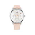 Tommy Hilfiger Gianna Women's White & Pink Leather Strap Watch 38mm