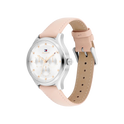Tommy Hilfiger Gianna Women's White & Pink Leather Strap Watch 38mm