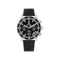 Tommy Hilfiger Chronograph Men's Black Leather Strap Watch 41mm