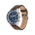 Tommy Hilfiger Chronograph Men's Blue & Brown Leather Strap Watch 41mm