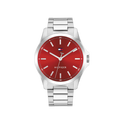 Tommy Hilfiger Bruce Men's Red & Silver Stainless Steel Bracelet Strap Watch 43mm
