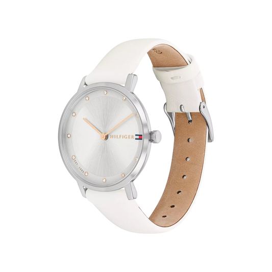 Tommy Hilfiger Pippa Women's White Leather Strap Watch 35mm