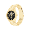 Tommy Hilfiger Monica Women's Black & Gold Plated Steel Bracelet Strap Watch 38mm