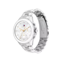 Tommy Hilfiger Mellie Women's Silver Stainless Steel Strap Watch 40mm