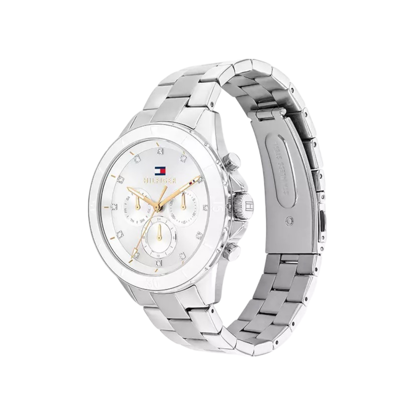 Tommy Hilfiger Mellie Women's Silver Stainless Steel Strap Watch 40mm