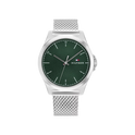 Tommy Hilfiger Norris Men's Green & Silver Stainless Steel Bracelet Strap Watch 42mm