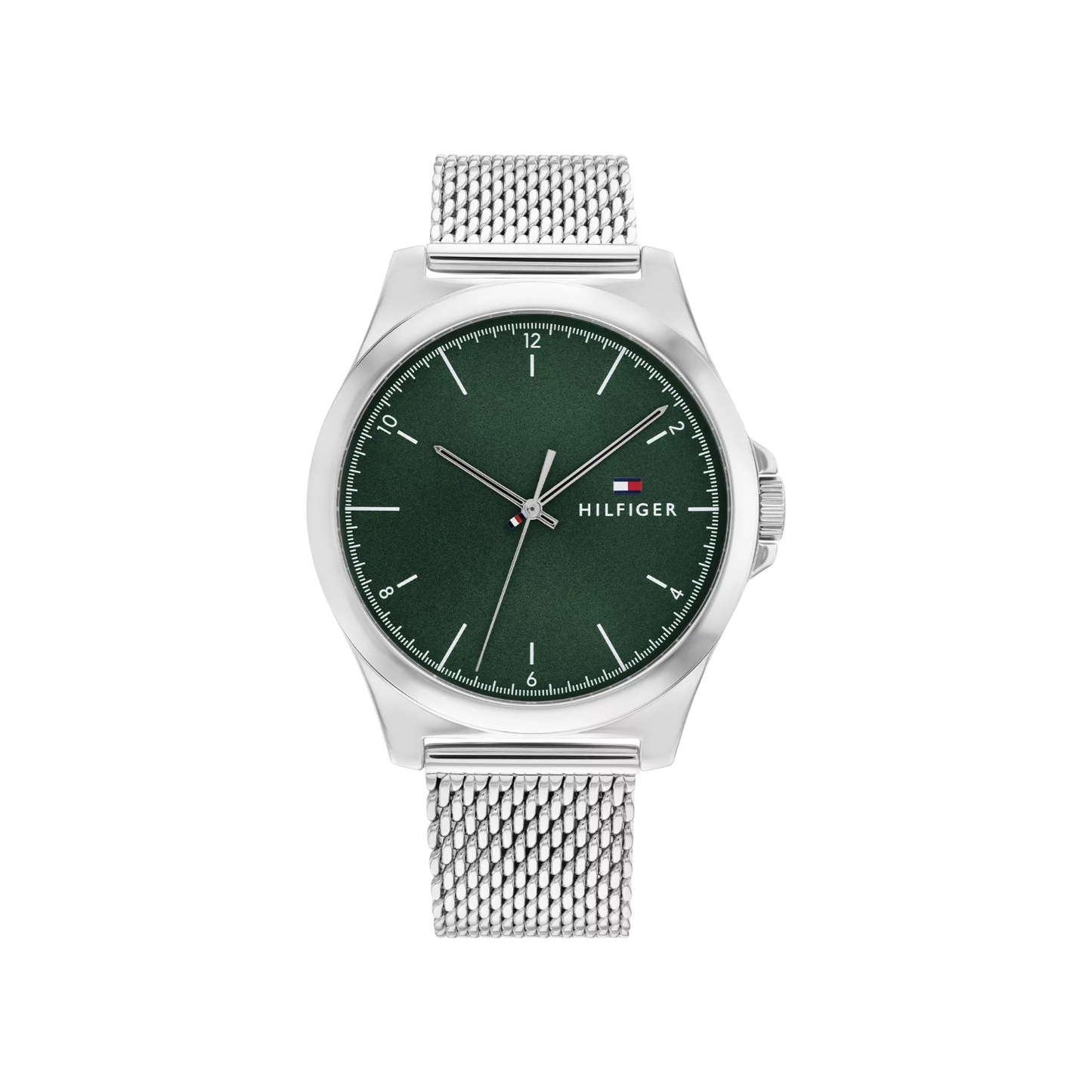 Tommy Hilfiger Norris Men's Green & Silver Stainless Steel Bracelet Strap Watch 42mm