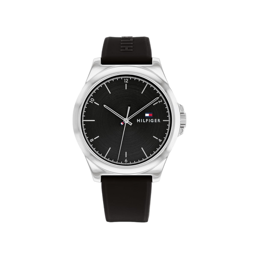 Tommy Hilfiger Norris Men's Black Silicone Watch 42mm