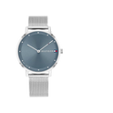 Tommy Hilfiger Women's Pippa Blue & Silver Mesh Bracelet Strap Watch 32mm