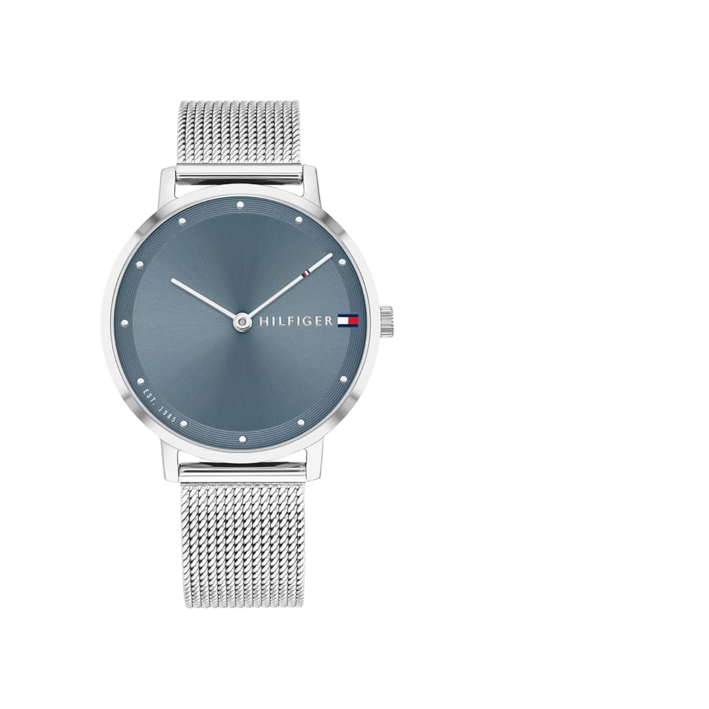 Tommy Hilfiger Women's Pippa Blue & Silver Mesh Bracelet Strap Watch 32mm