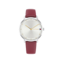 Tommy Hilfiger Pippa Women's White & Red Leather Strap Watch 35mm